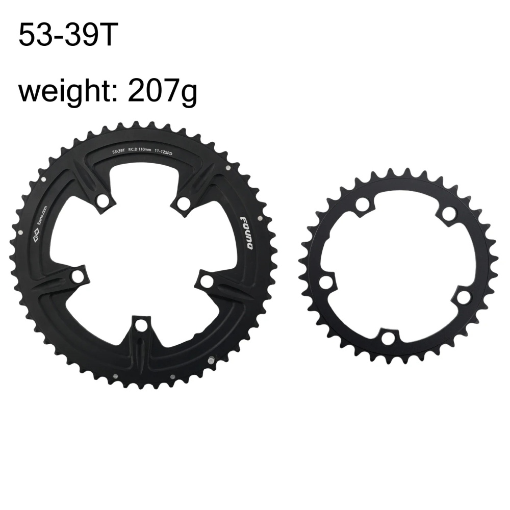 Fovno double chainring 110bcd road bike round 2x chainring 50t 35t 34t 52t 36t 53t 39t for sram red rival s350 s900 deckas