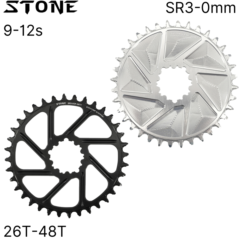 Stone Chainring Round 0mm Offset Direct Mount for Sram X9 X0 XX1 X1 30t 32 34 36 38 40 42 44 46 48T Bike Chainwheel 3 pins bolts gxp