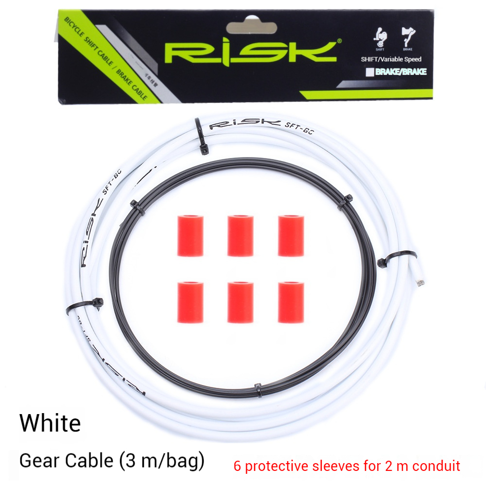 RISK Bicycle Cable Housing for Mountain and Road Bike Gears 4/5mm Brake Outer Casing Folding Bike Brake Cable Shell 3 Meters