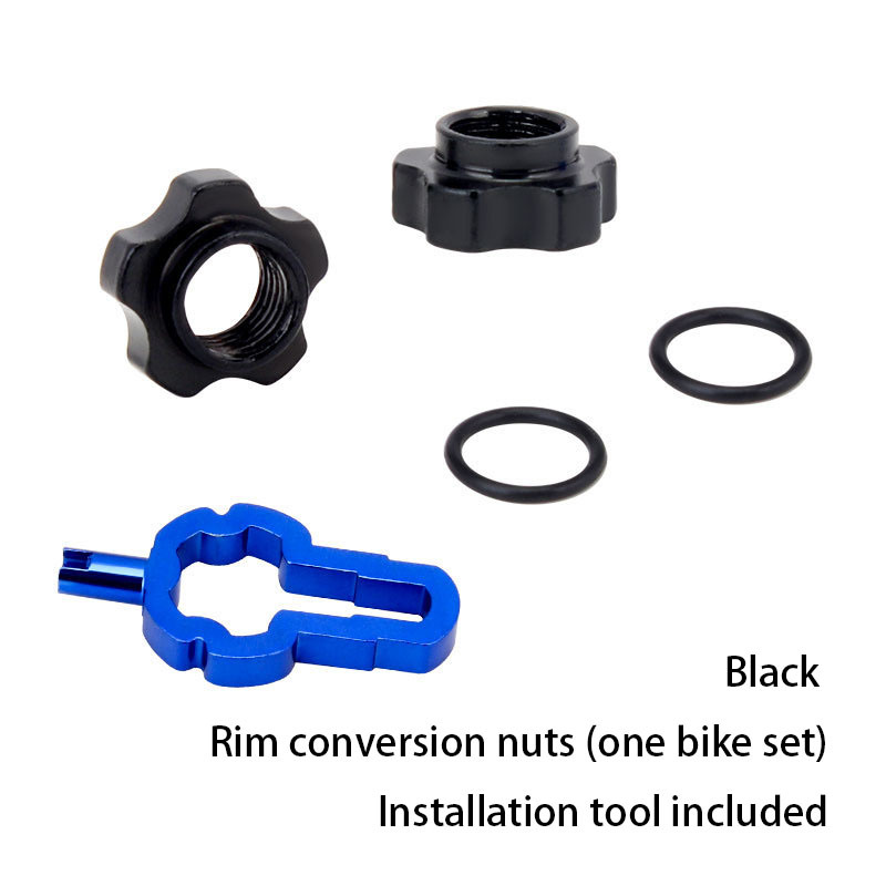 TOOPRE Mountain Bike Presta Valve Nut Valve Core Cap Conversion Kit Bicycle Tire Nut Valve Core Cap
