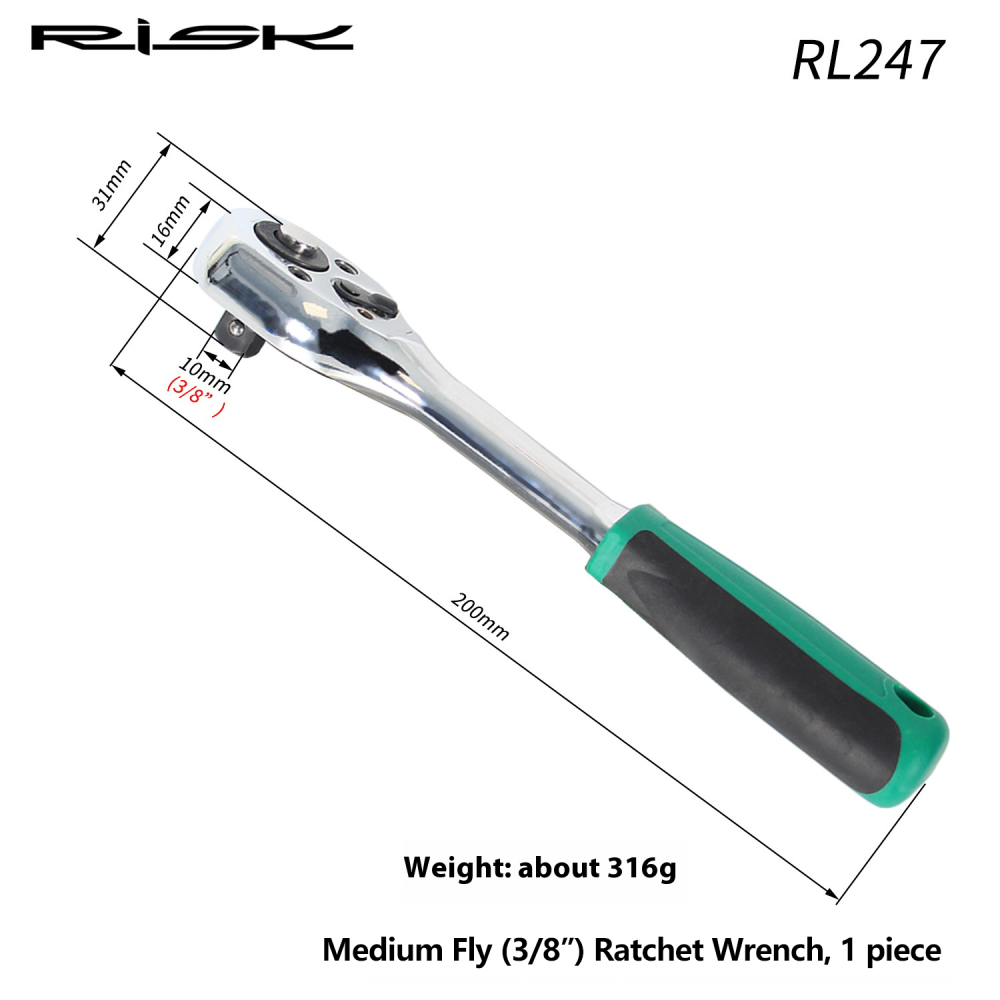 RISK Bicycle Crankset T45 Threaded Axle Sleeve Removal and Installation Tool Maintenance Axle Wrench RL246 RL247 RL248