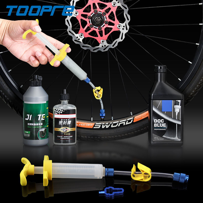 TOOPRE Bicycle Tubeless Tire Sealant Injector Tool Mountain Road Bike Tire Sealant Filling Syringe