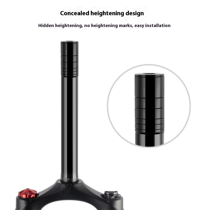 TOOPRE Bicycle Hidden Stem Riser Mountain Road Bike Fork Head Handlebar Height Extender