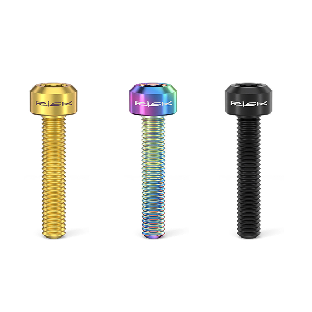 RISK Mountain Bike M5x25mm Titanium Alloy Screws for Brake Lever Fixing Guide R RS RSC Disc