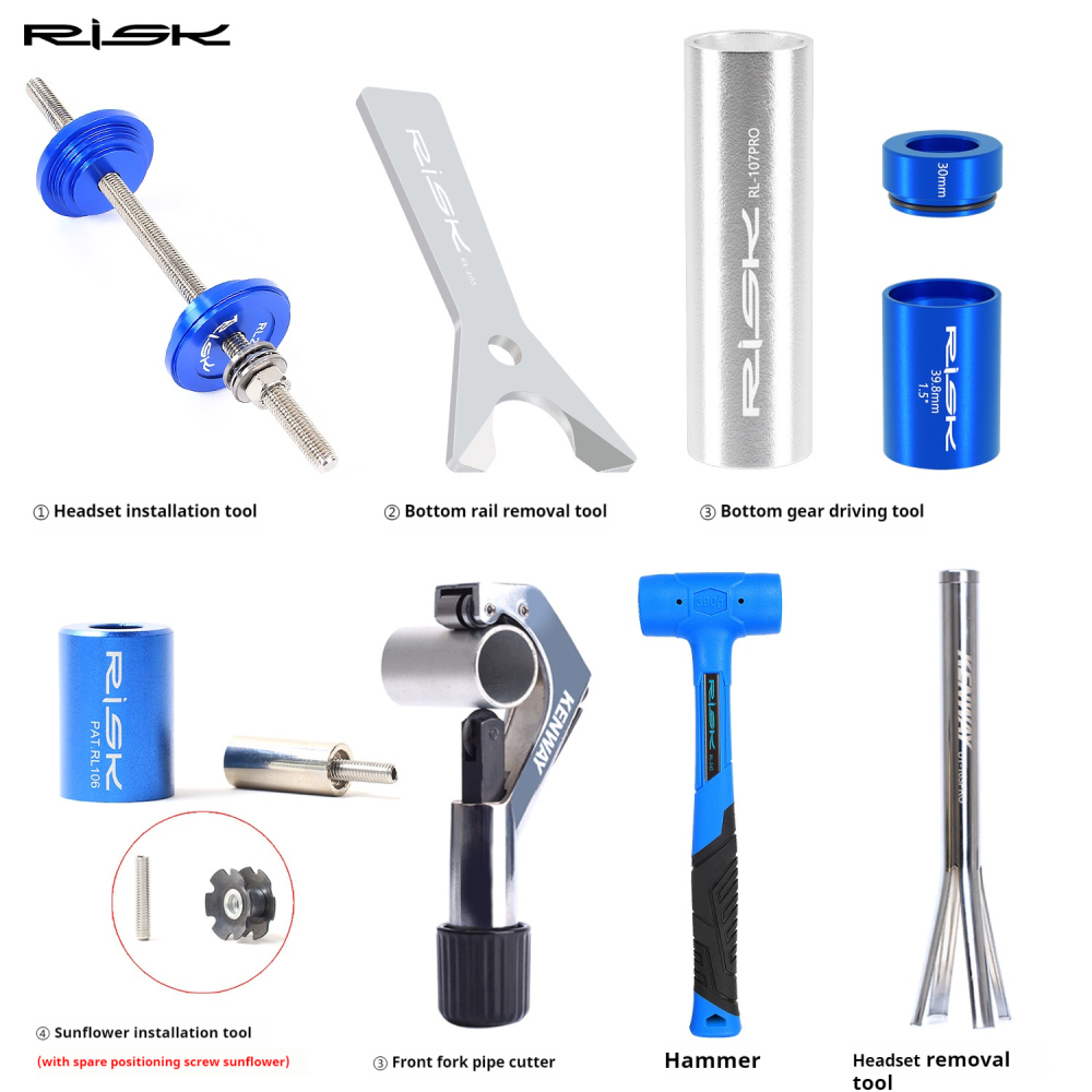 Risk Mountain Road Bike Fork Headset Removal Tool Bottom Bracket Removal and Lower Seal Disassembly Maintenance Tool