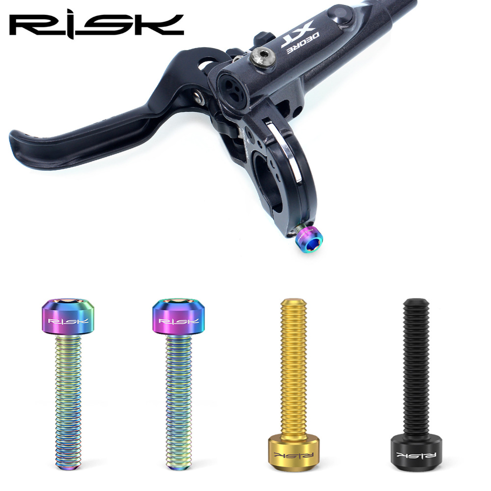 RISK Mountain Bike M5x25mm Titanium Alloy Screws for Brake Lever Fixing Guide R RS RSC Disc