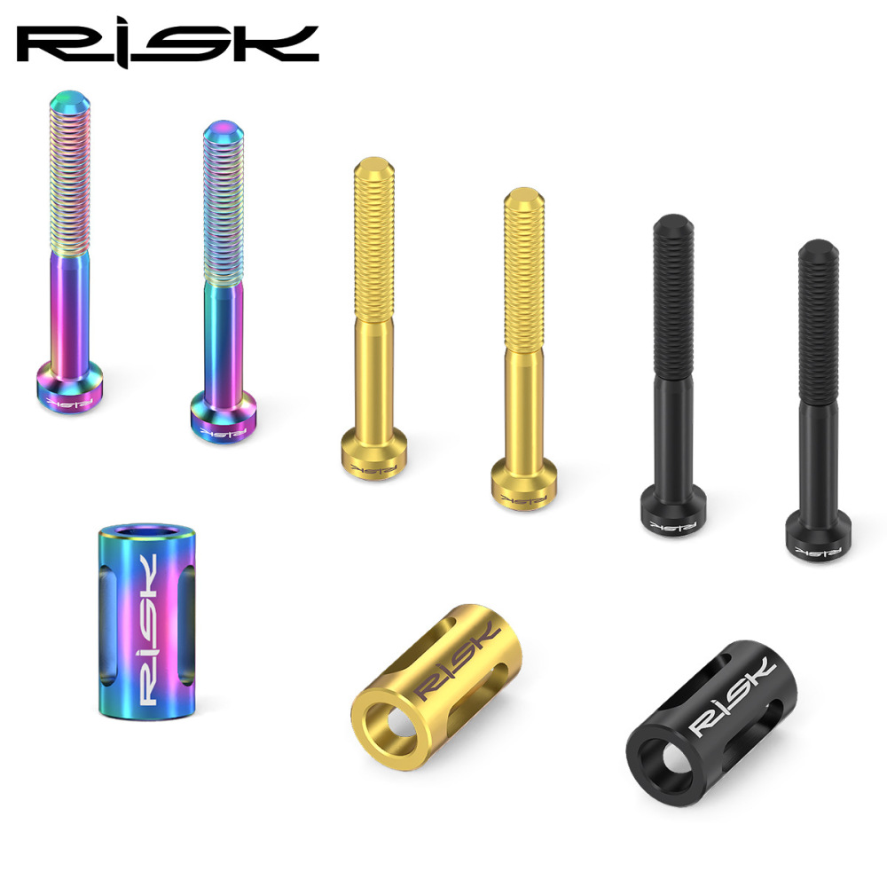 RISK Titanium Alloy Bicycle Computer Mount Extension Fixing Screw Kit Handlebar Extension Bracket Light Mount