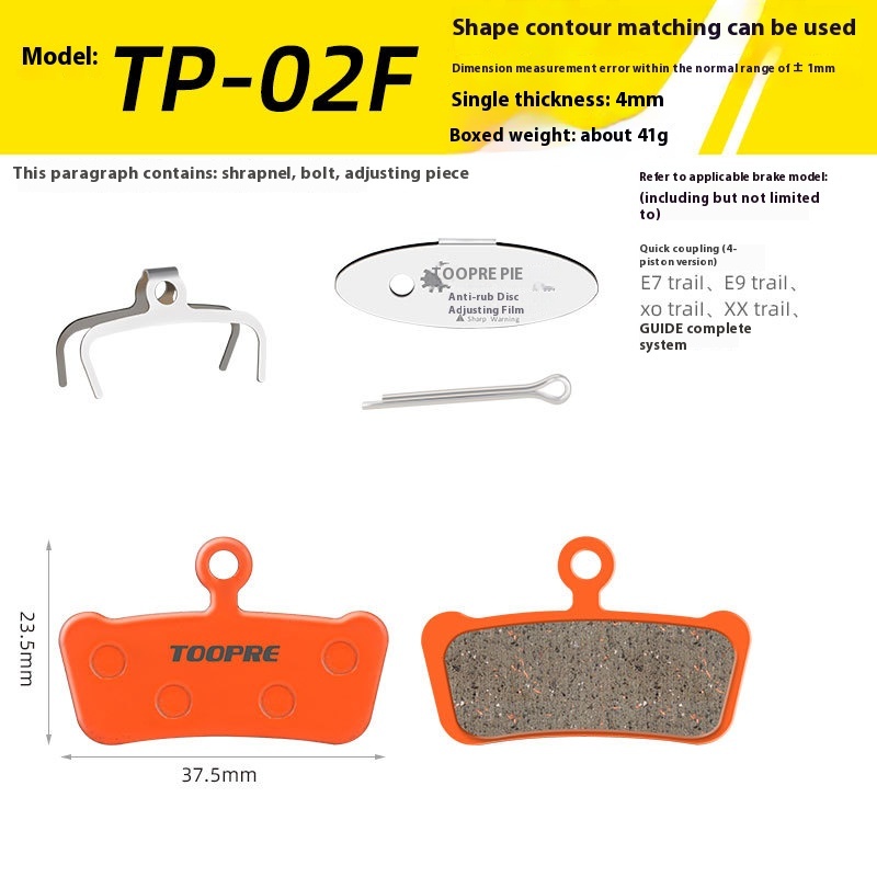 TOOPRE Mountain Bike Ceramic Brake Pads BB5 BB7 Universal for M355 M446 Disc Brake Pads