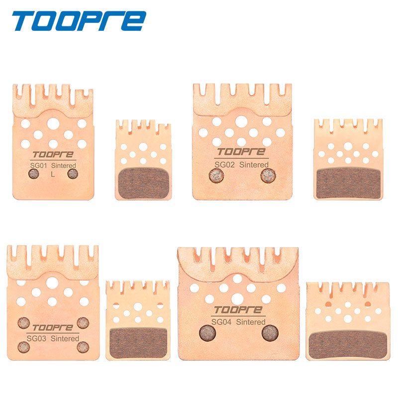 TOOPRE Mountain Bike Sintered Brake Pads, Four-Piston Road Bike Disc Brake, Ceramic Metal Heat Dissipation Brake Pads