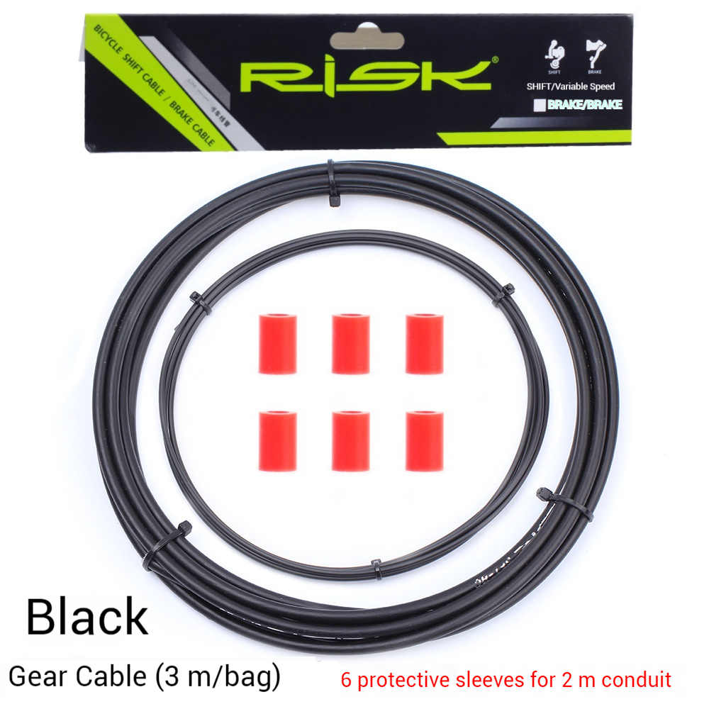 RISK Bicycle Cable Housing for Mountain and Road Bike Gears 4/5mm Brake Outer Casing Folding Bike Brake Cable Shell 3 Meters