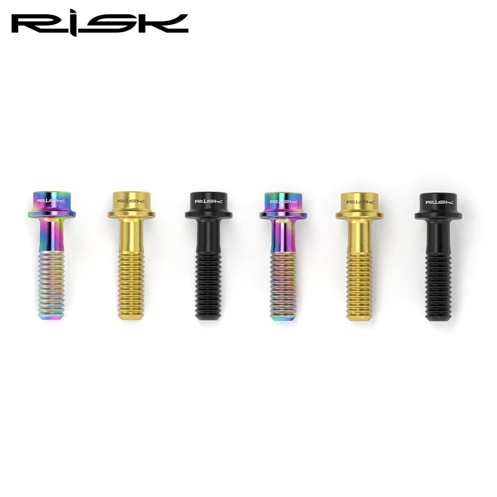 RISK M5x18mm Mountain Bike Titanium Alloy Brake Lever Screw Hollow Fixing