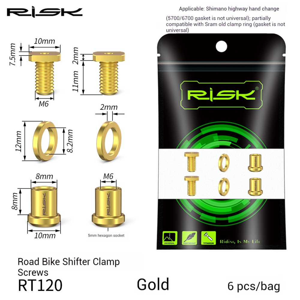 RISK Road Bike Shifter Clamp Titanium Screws Shifter Head Mount Screws R8000 FORCE