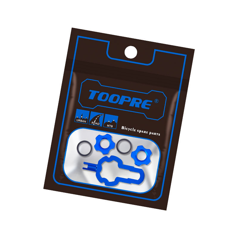 TOOPRE Mountain Bike Presta Valve Nut Valve Core Cap Conversion Kit Bicycle Tire Nut Valve Core Cap