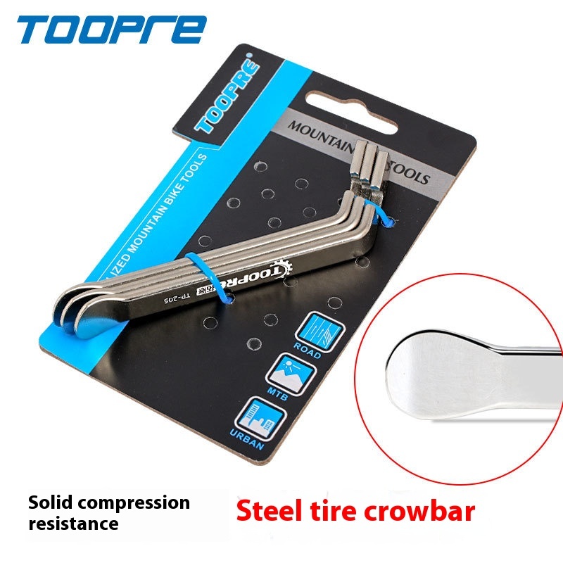 TOOPRE Bicycle Tire Lever Mountain Bike Metal Tire Lever Tool Stainless Steel Tire Removal and Installation Tool