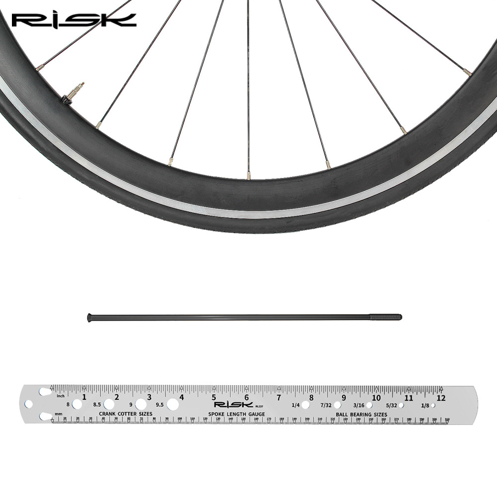 RISK Bicycle Spoke Tool Spoke Length Measurement Gauge Hub Axle Positioning Measurement Tool