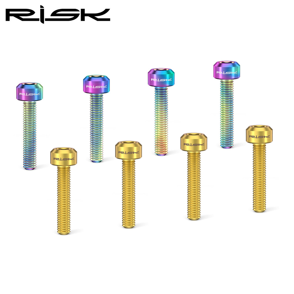 RISK Mountain Bike M5x25mm Titanium Alloy Screws for Brake Lever Fixing Guide R RS RSC Disc