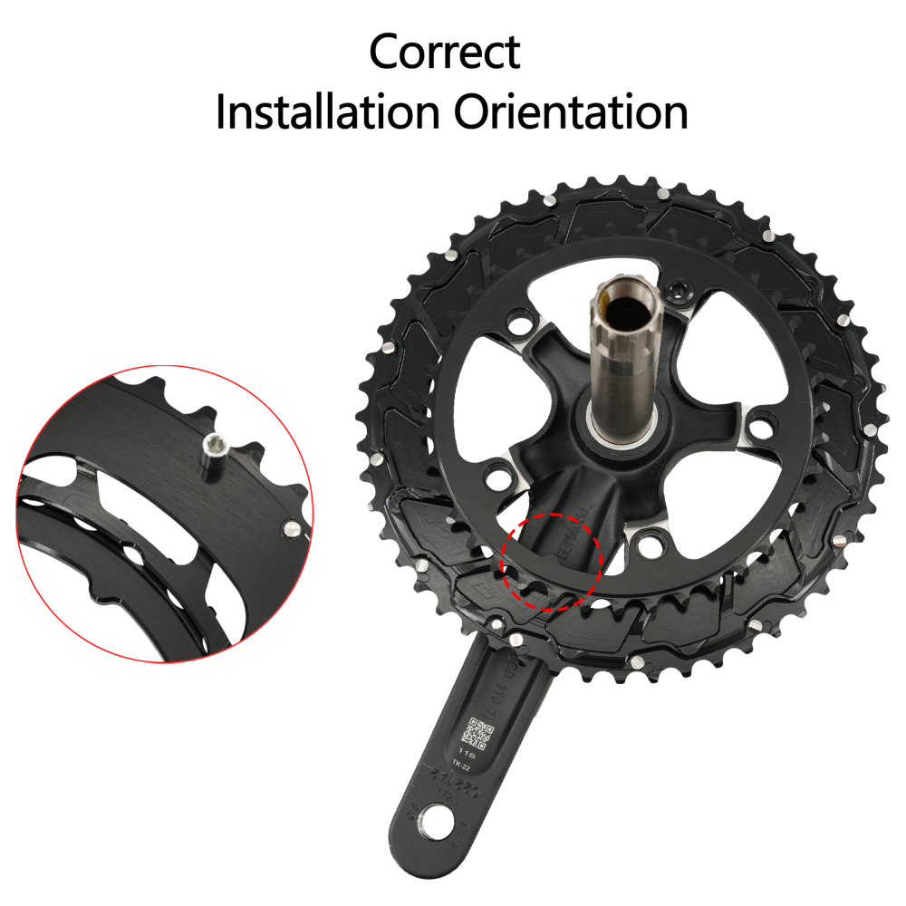 Stone 110bcd Round Double Chainring 5 bolts for 12S AXS Flattop Chain 12 Speed Road Bike  46 33t 48 33T 48 35T 50 37T 52 39T 54 41T 2x
