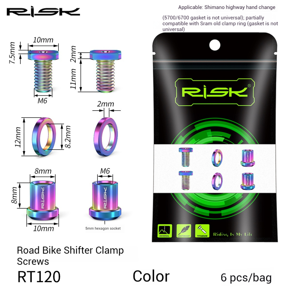 RISK Road Bike Shifter Clamp Titanium Screws Shifter Head Mount Screws R8000 FORCE