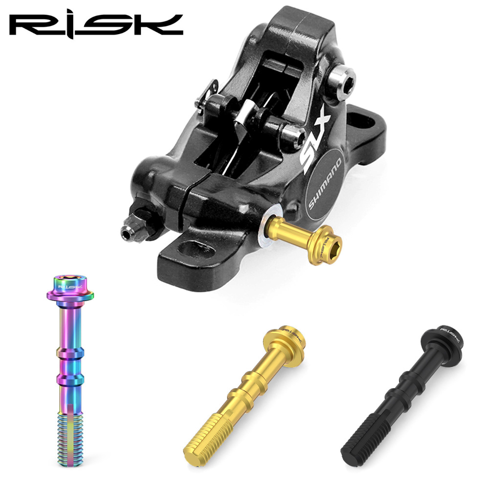 RISK Titanium Alloy Screws for Bicycle Hydraulic Disc Brake System Oil Tube Five-line Body Screws Brake Pads Pin for XT M8000 Disc Brakes