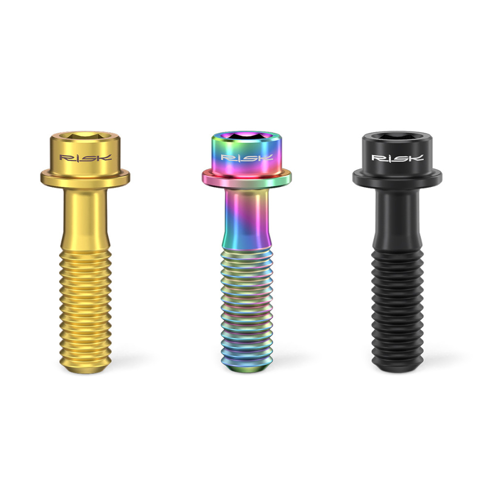 RISK M5x18mm Mountain Bike Titanium Alloy Brake Lever Screw Hollow Fixing