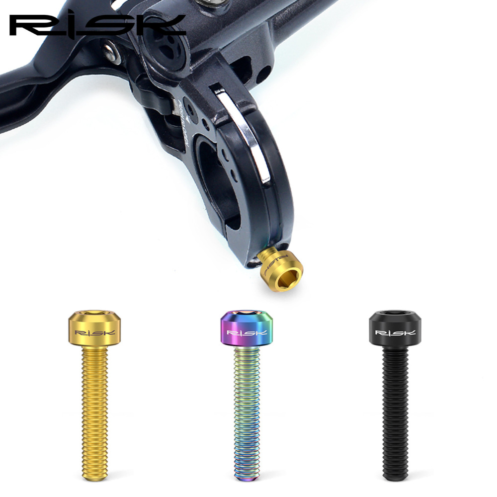 RISK Mountain Bike M5x25mm Titanium Alloy Screws for Brake Lever Fixing Guide R RS RSC Disc