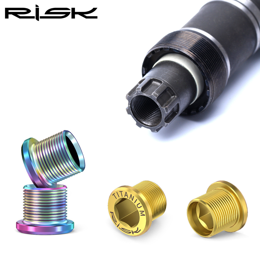 RISK Mountain Bike Titanium Alloy Splined Crankset Axle Screw Colored ISIS Bolt M15x12mm