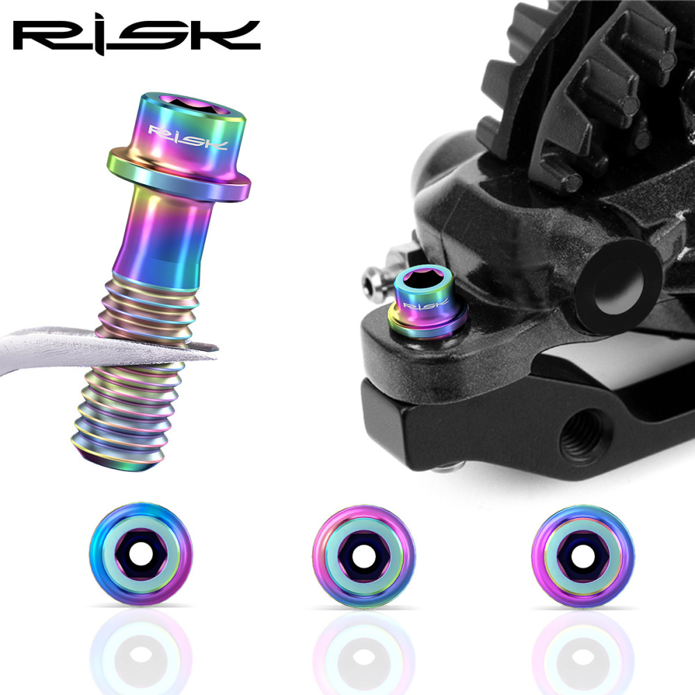 RISK Mountain Bike Titanium Alloy Lightweight Hollow Disc Brake Mounting Screws M6x18 Hollow Caliper XT Screws
