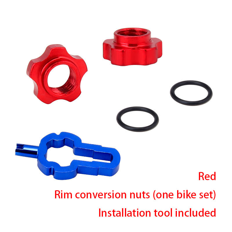 TOOPRE Mountain Bike Presta Valve Nut Valve Core Cap Conversion Kit Bicycle Tire Nut Valve Core Cap