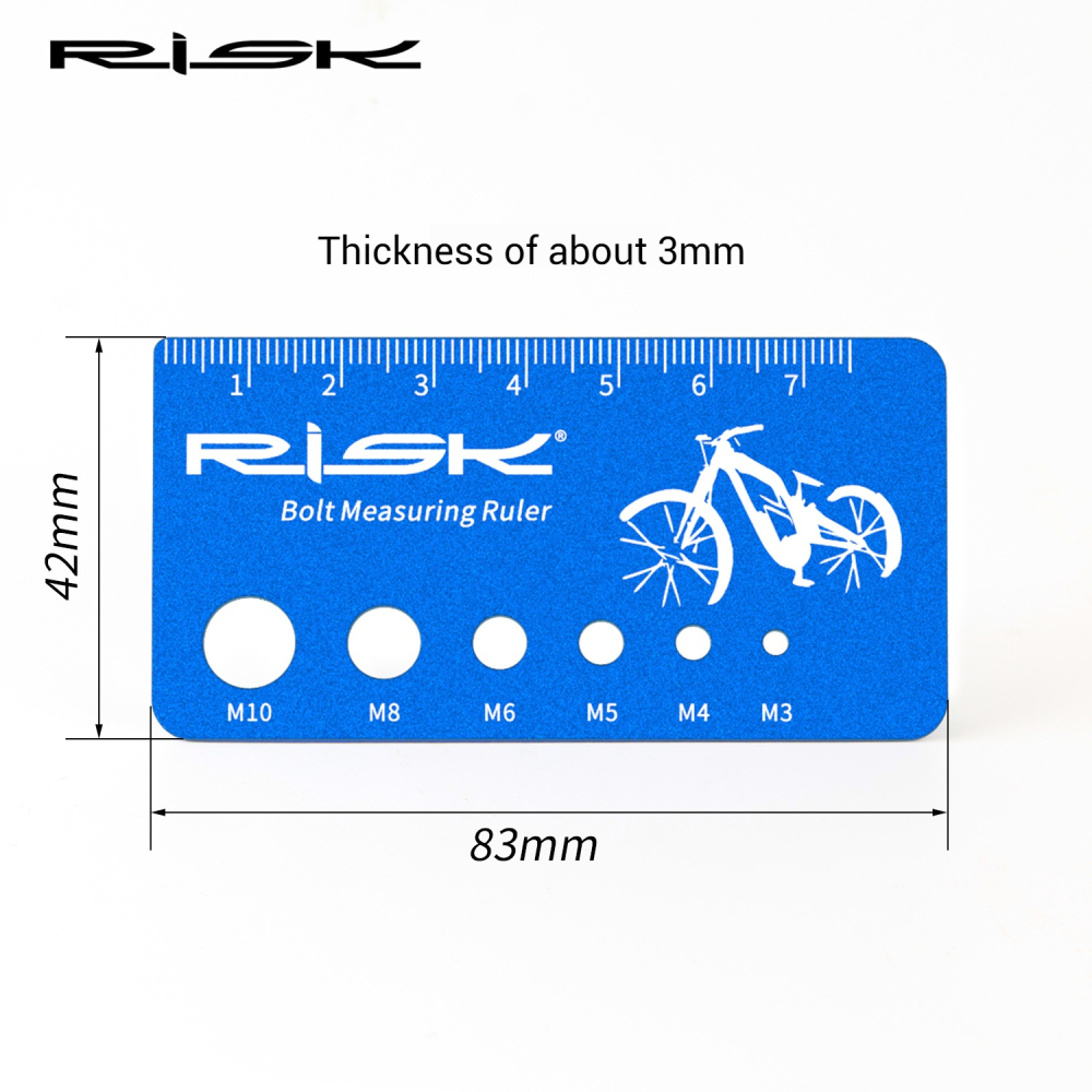 RISK Screw Measurement Caliper Aluminum Alloy Caliper Bolt Gauge Measurement Too Titanium Alloy Screw Specification Gauge