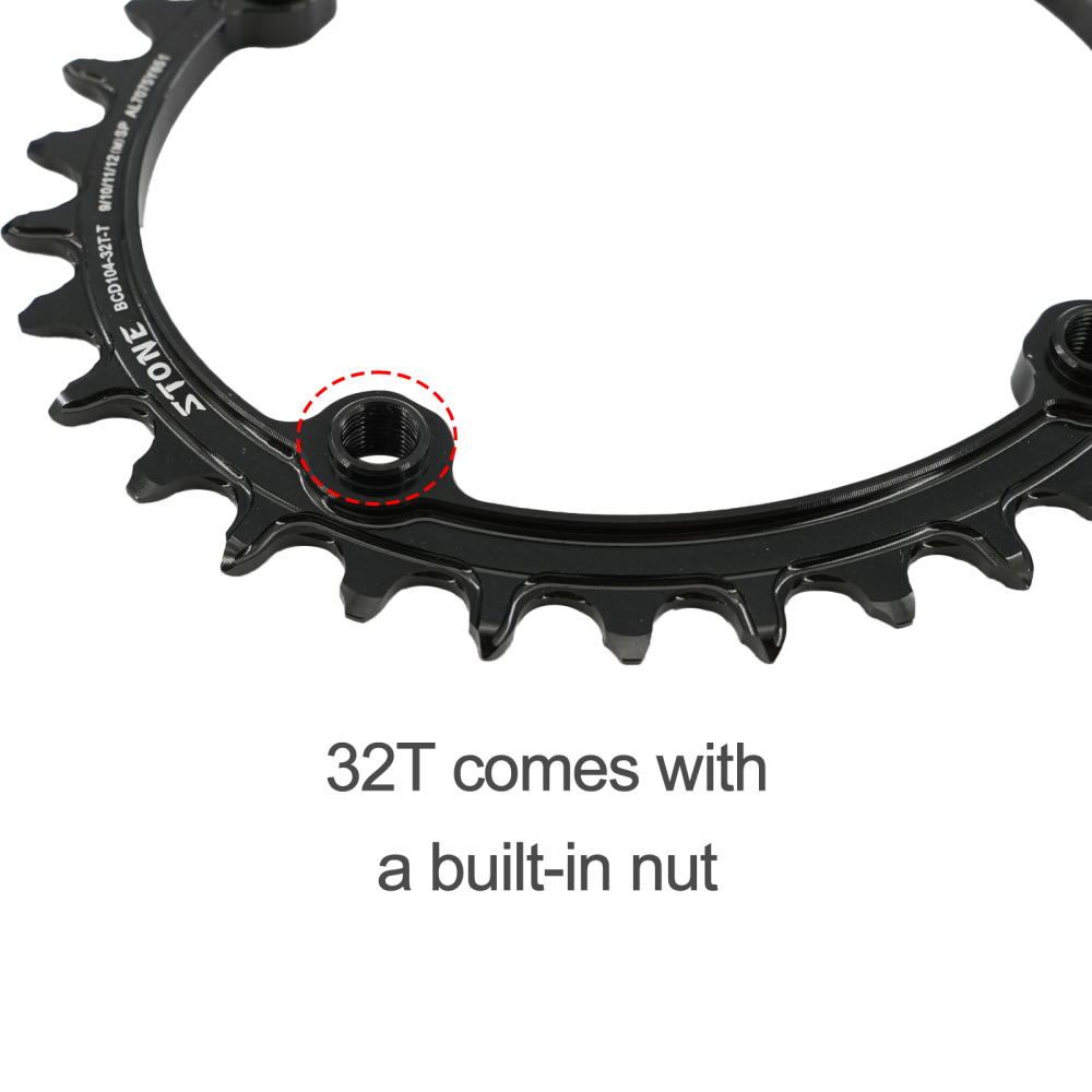 Stone Chainring Oval 104BCD for Shimano M430 M780 M610 M670 M980 32 36 38T 40T 46T 48 50T Bike ChainWheel 12 Speed 12s