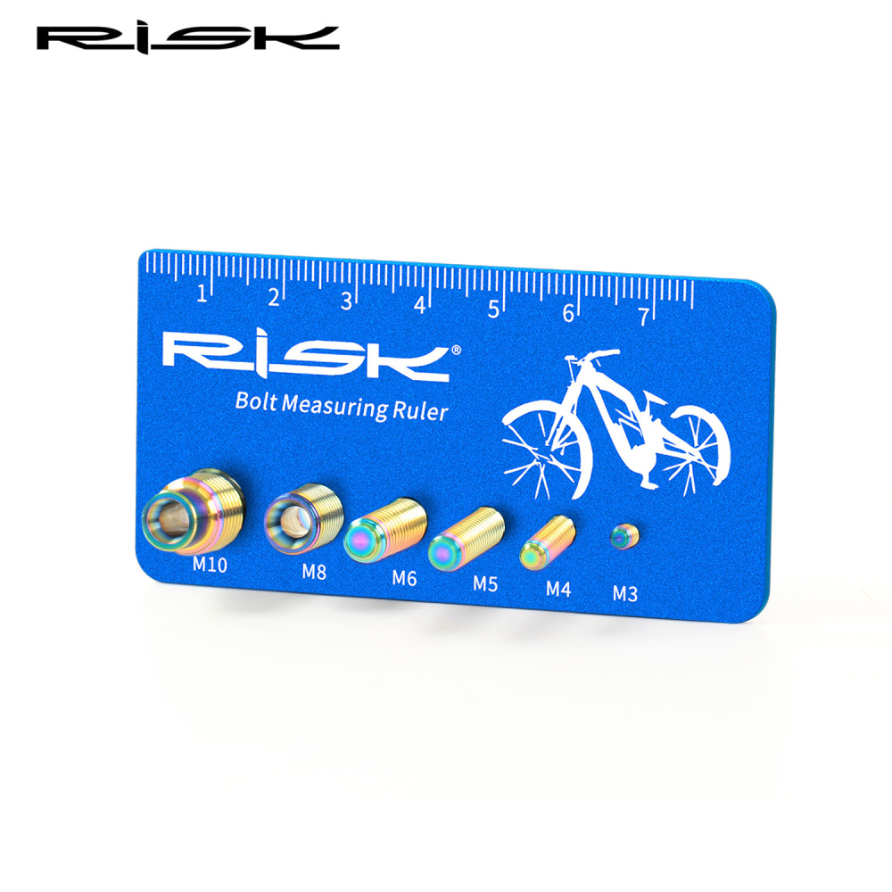 RISK Screw Measurement Caliper Aluminum Alloy Caliper Bolt Gauge Measurement Too Titanium Alloy Screw Specification Gauge