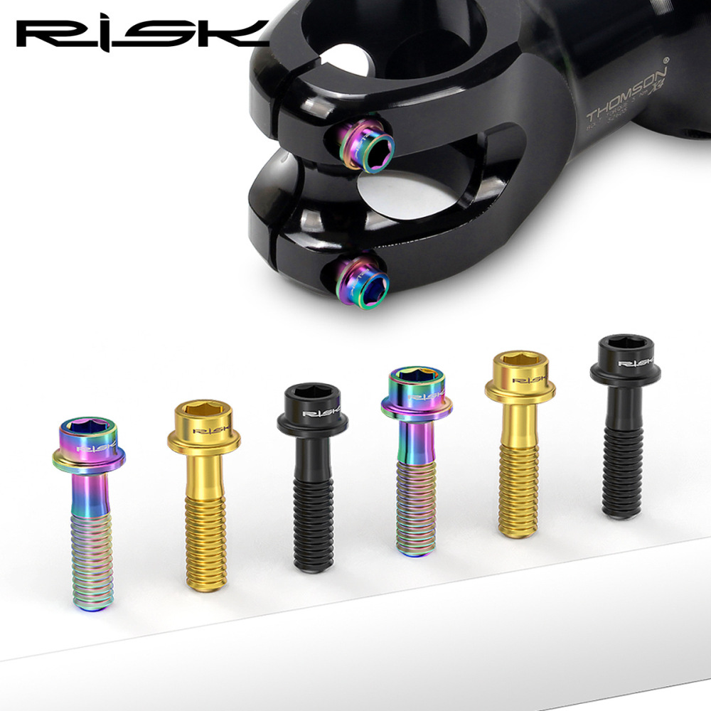 RISK M5x18mm Mountain Bike Titanium Alloy Brake Lever Screw Hollow Fixing