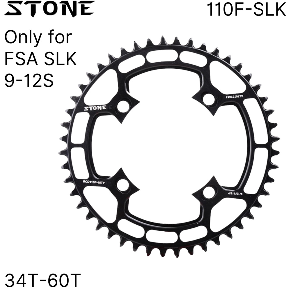 Stone 110BCD Chainring Round for FSA SLK 34 36 38 40 42 44 46 48 58T 60 tooth Road Bike Chainwheel 110ABS ABS SL K light 110F