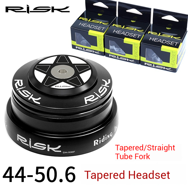 RISK Tapered Headset Conversion Bottom Bracket Straight to Tapered Fork 44-50.6mm Non-Standard 1.25 Fork