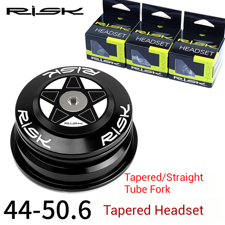 RISK Tapered Headset Conversion Bottom Bracket Straight to Tapered Fork 44-50.6mm Non-Standard 1.25 Fork