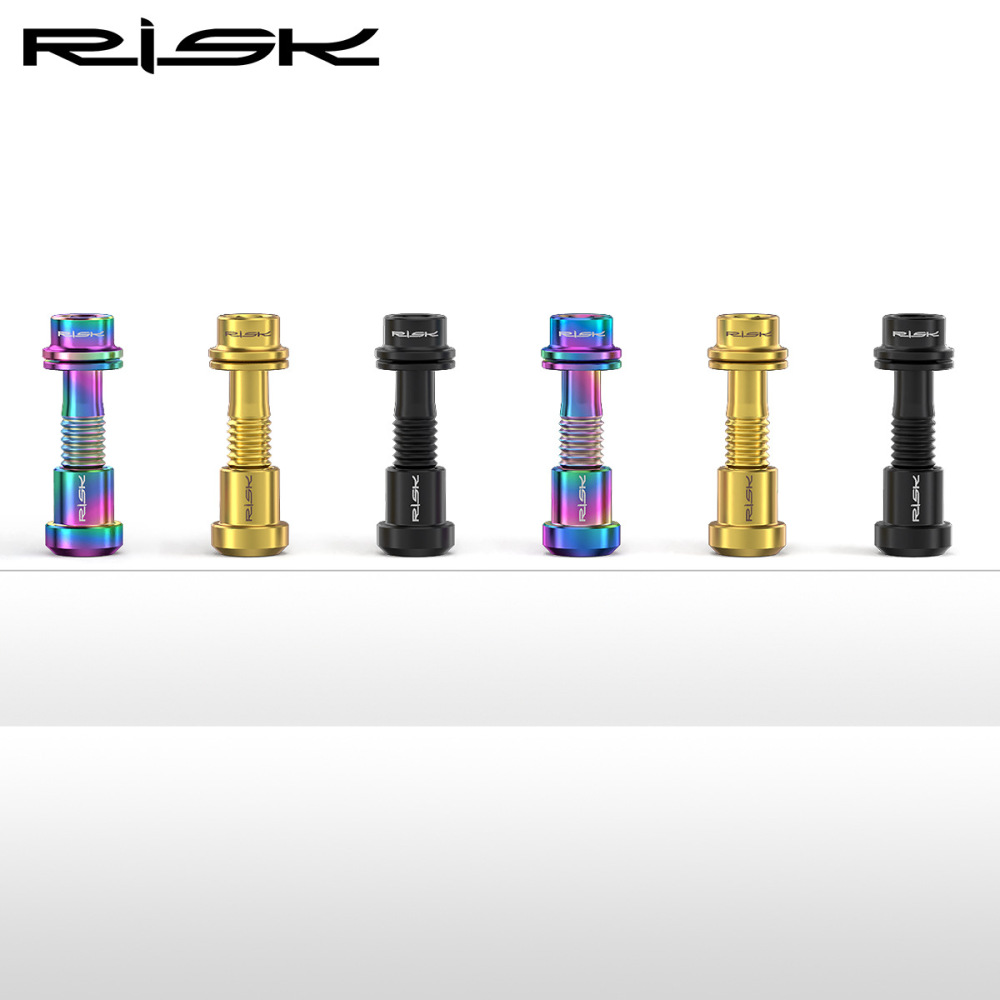 RISK Mountain and Road Bike Titanium Alloy Stem Screws Carbon Fiber Integrated Drop Bars Fork Locking Nuts