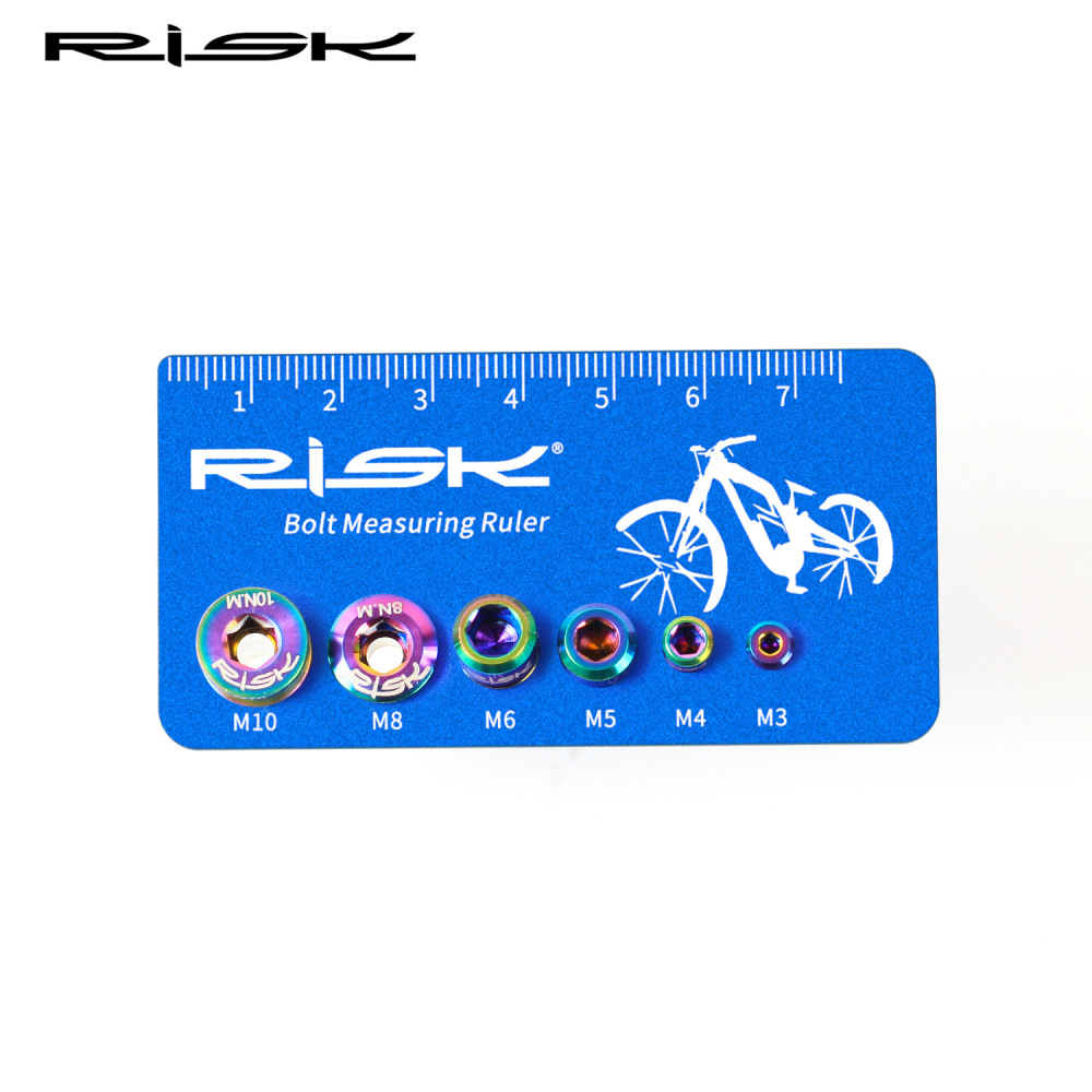 RISK Screw Measurement Caliper Aluminum Alloy Caliper Bolt Gauge Measurement Too Titanium Alloy Screw Specification Gauge