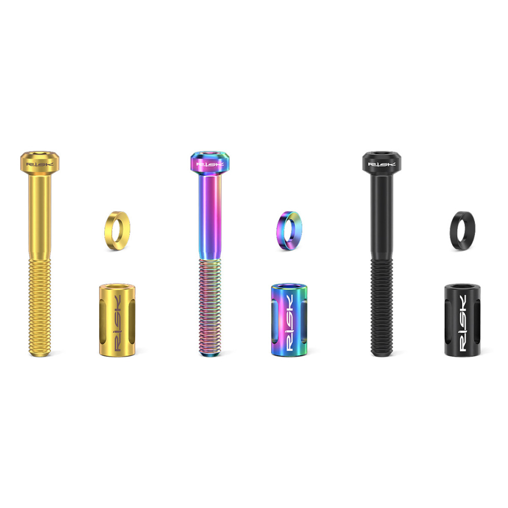 RISK Titanium Alloy Bicycle Computer Mount Extension Fixing Screw Kit Handlebar Extension Bracket Light Mount