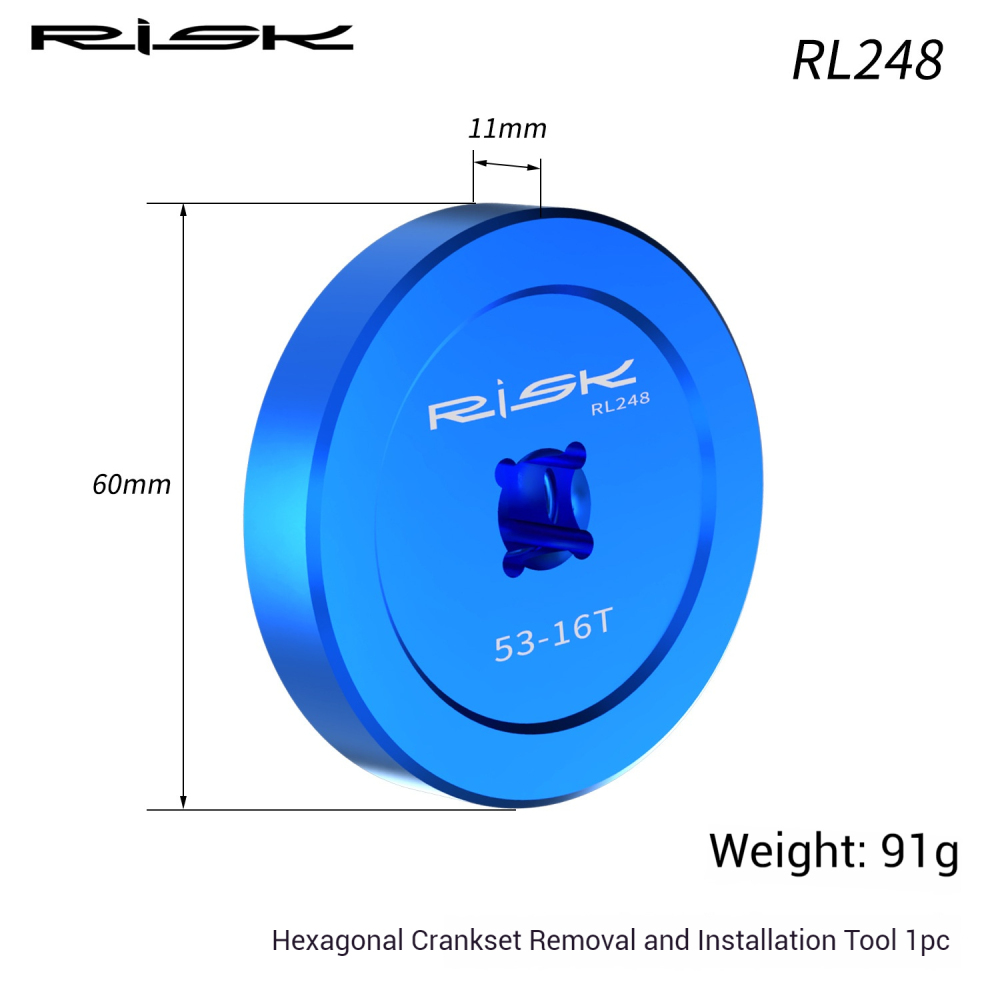 RISK Bicycle Crankset T45 Threaded Axle Sleeve Removal and Installation Tool Maintenance Axle Wrench