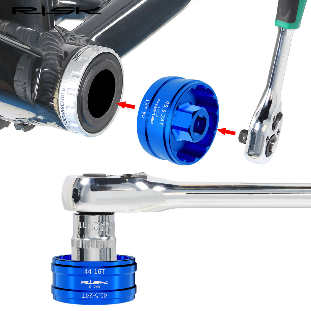 RISK Mountain/Road Bike Hollow Integrated Axle Wrench DUB Chainring Installation Disassembly Repair Tool BB52