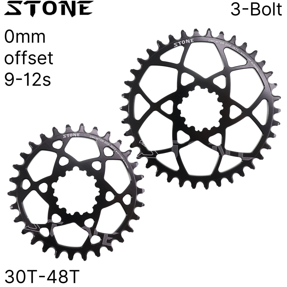 Stone Chainring 3 pins bolts  BB30 Round Bike for Sram Gxp X9 X0 XX1 X1 0mm Offset  Bicycle Chain Wheel Tooth 30T 32T 34T 36T 38T 40