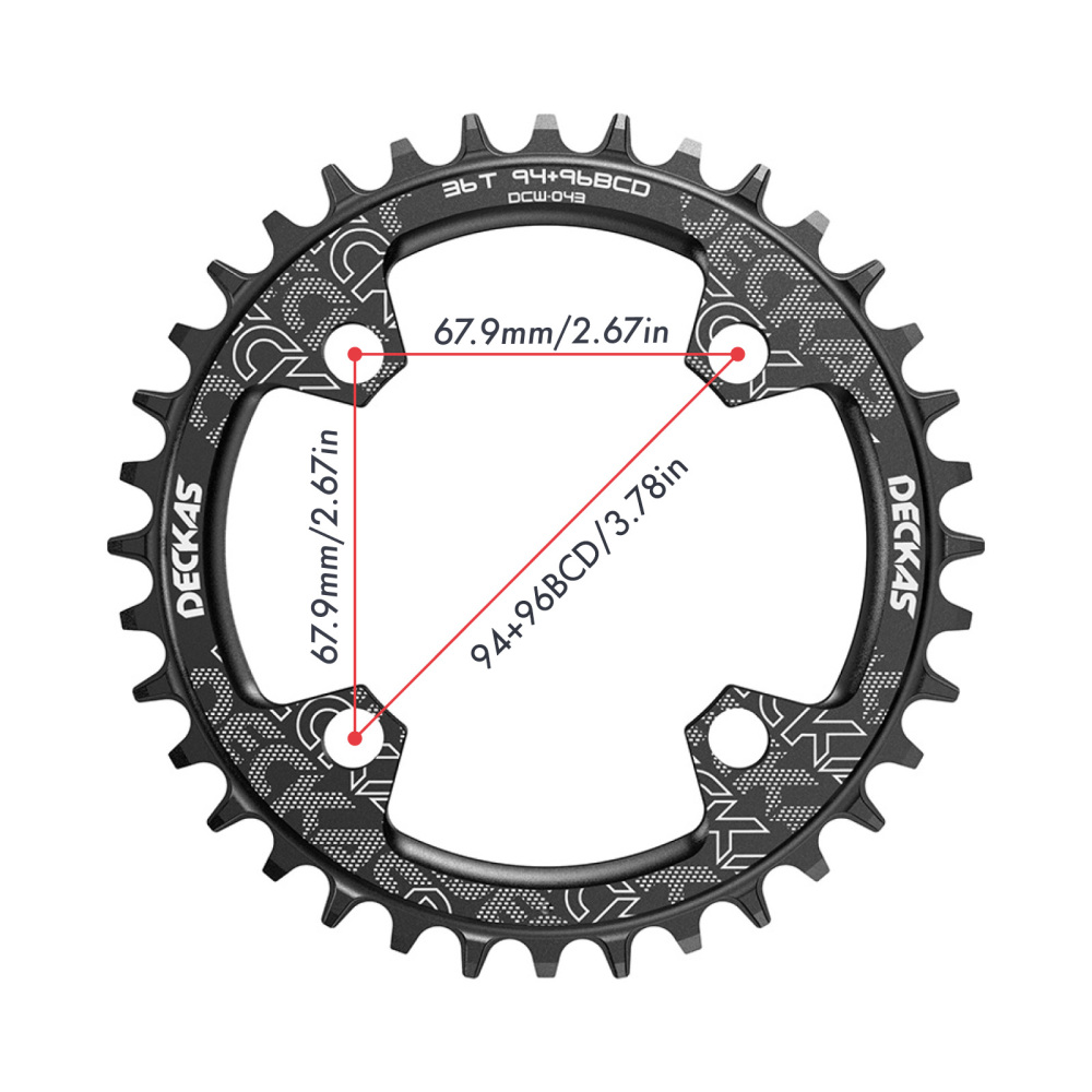 Deckas Chainring Symmetrical 96BCD 94bcd Round Oval 30 32 34 36 38t MTB Mountain Bike Road M4000 M4050 NX GX X1 Alivio