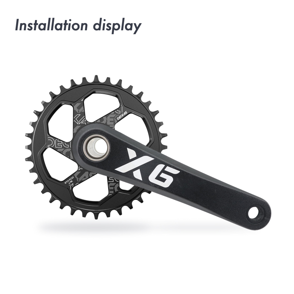 Deckas Round Chainring 6mm 3mm Offset Direct Mount for Sram XX1 Eagle X01 X1 X0 X9 32T 34T 36T 38T DM MTB Road Bike for 3 Bolt-Mounting