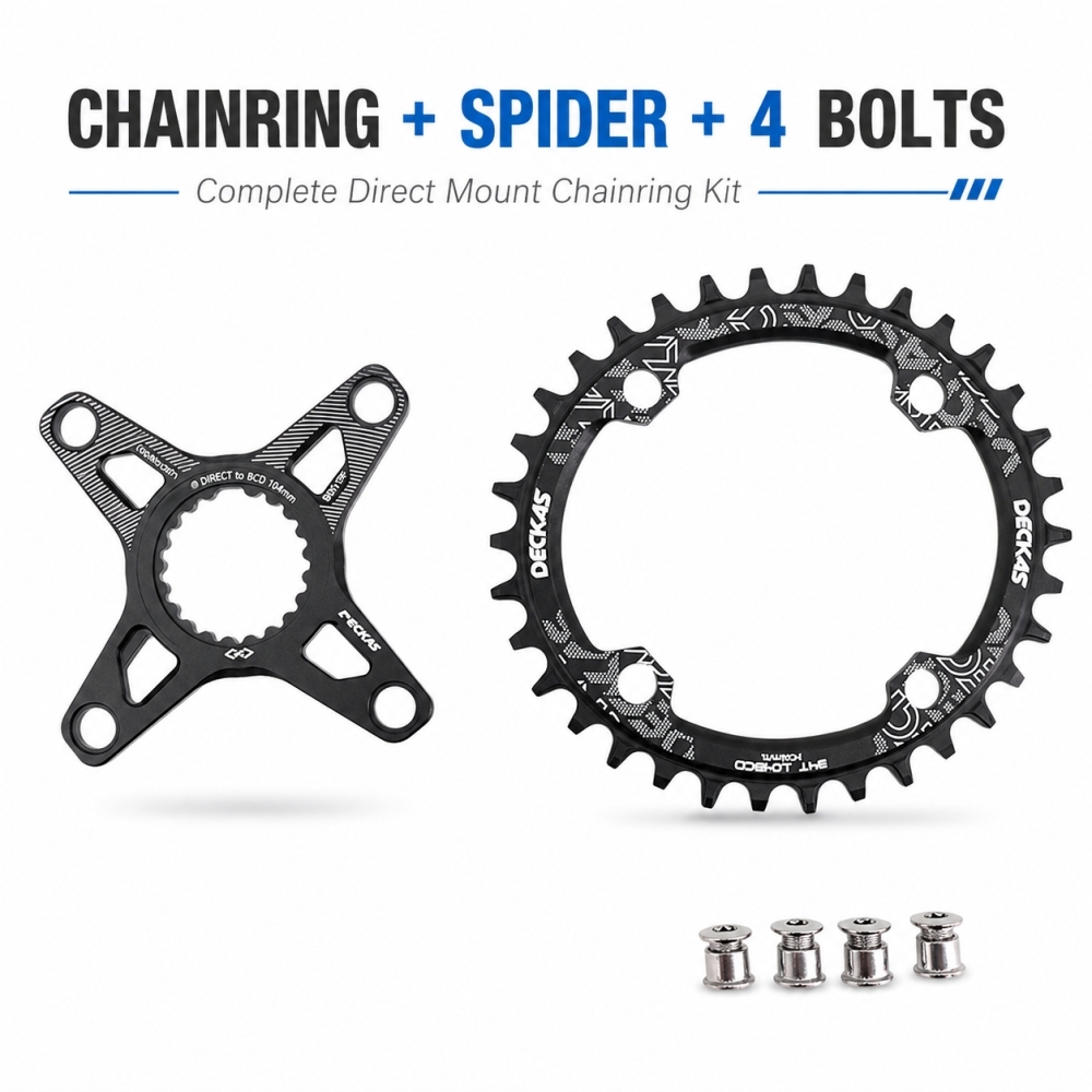 Deckas Chainring Oval for Shimano Direct Mount Spider adapter  12 speed M6100 M9100 M9120 M8100 M8120 M8130 M7100 MT900 XTR SLX