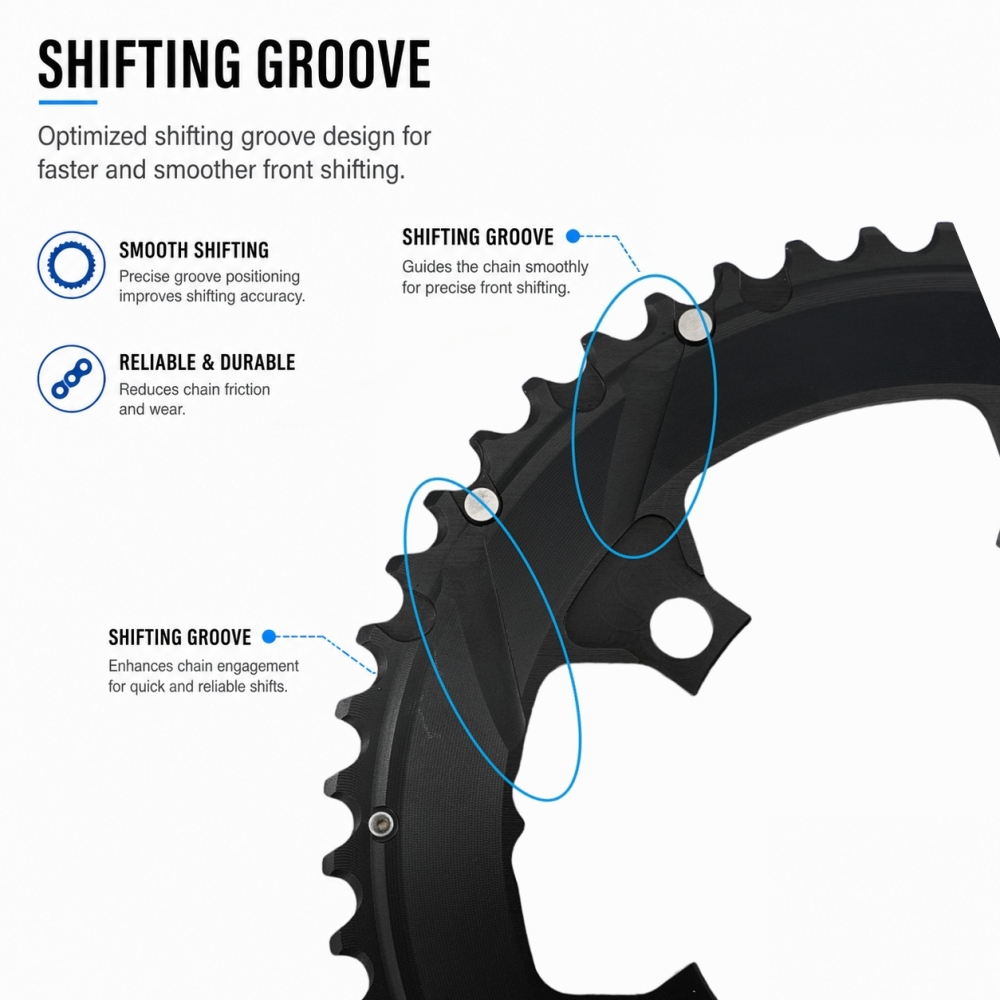 Fovno 12s Double Chainring 110bcd Road Bike Gravel Round 2x 54 50t 35t 34t 52t 36t 53t 39t for Sram S350 S900 Deckas for Shimano