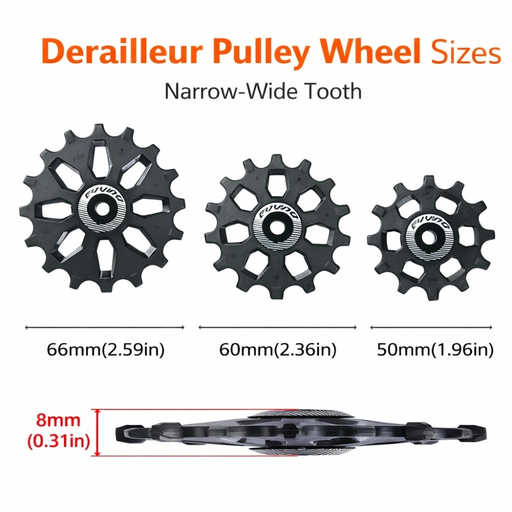 Fovno 12T 14T 16T Bike Pulley Wheel Narrow Wide Bearing Jockey Wheel MTB Rear Derailleur for Shimano SRAM 9-12 Speed