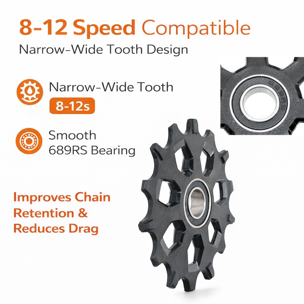 Fovno 12T 14T 16T Bike Pulley Wheel Narrow Wide Bearing Jockey Wheel MTB Rear Derailleur for Shimano SRAM 9-12 Speed