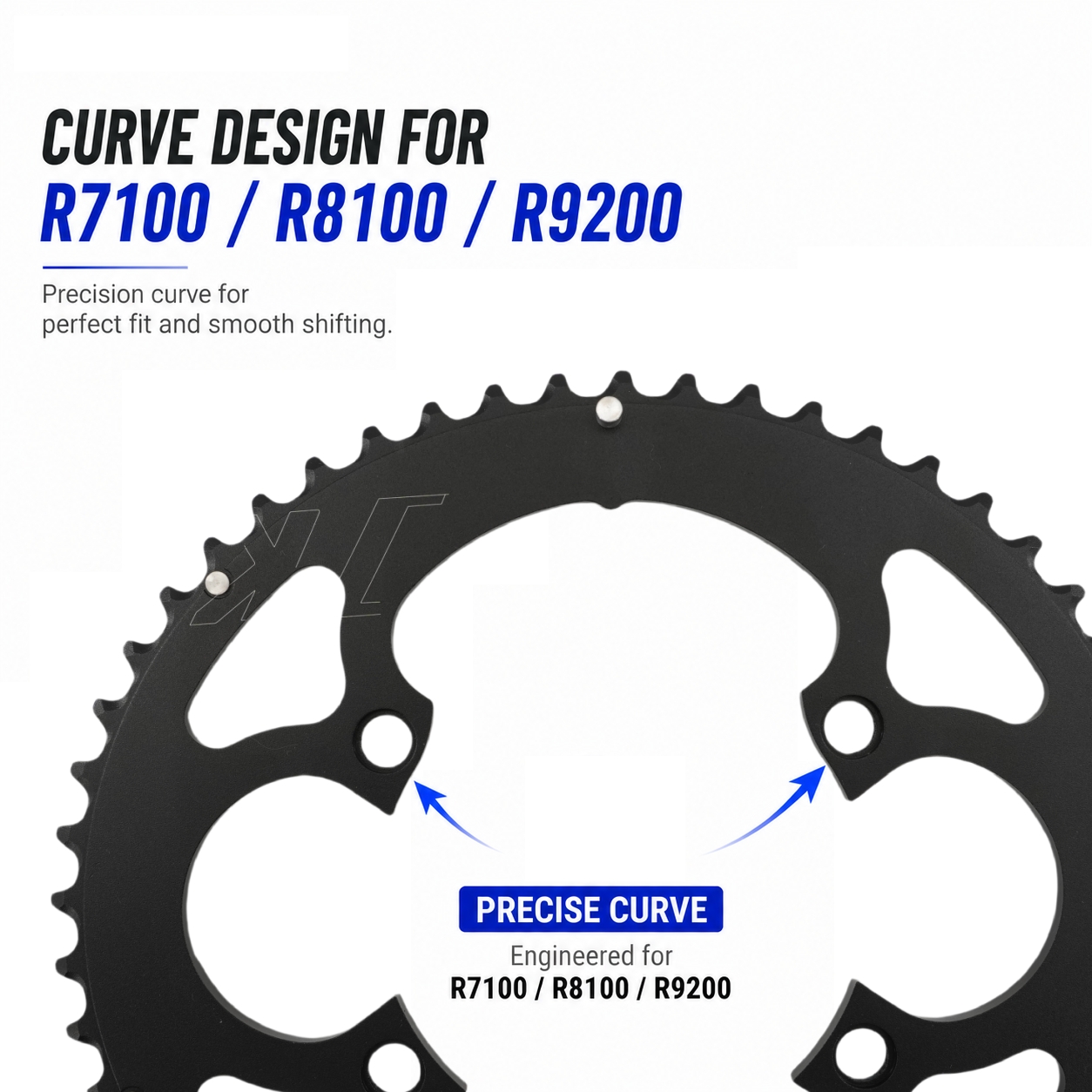DJC Road Bike Chainring 110bcd 4 Bolts Round 2x Chainring Double