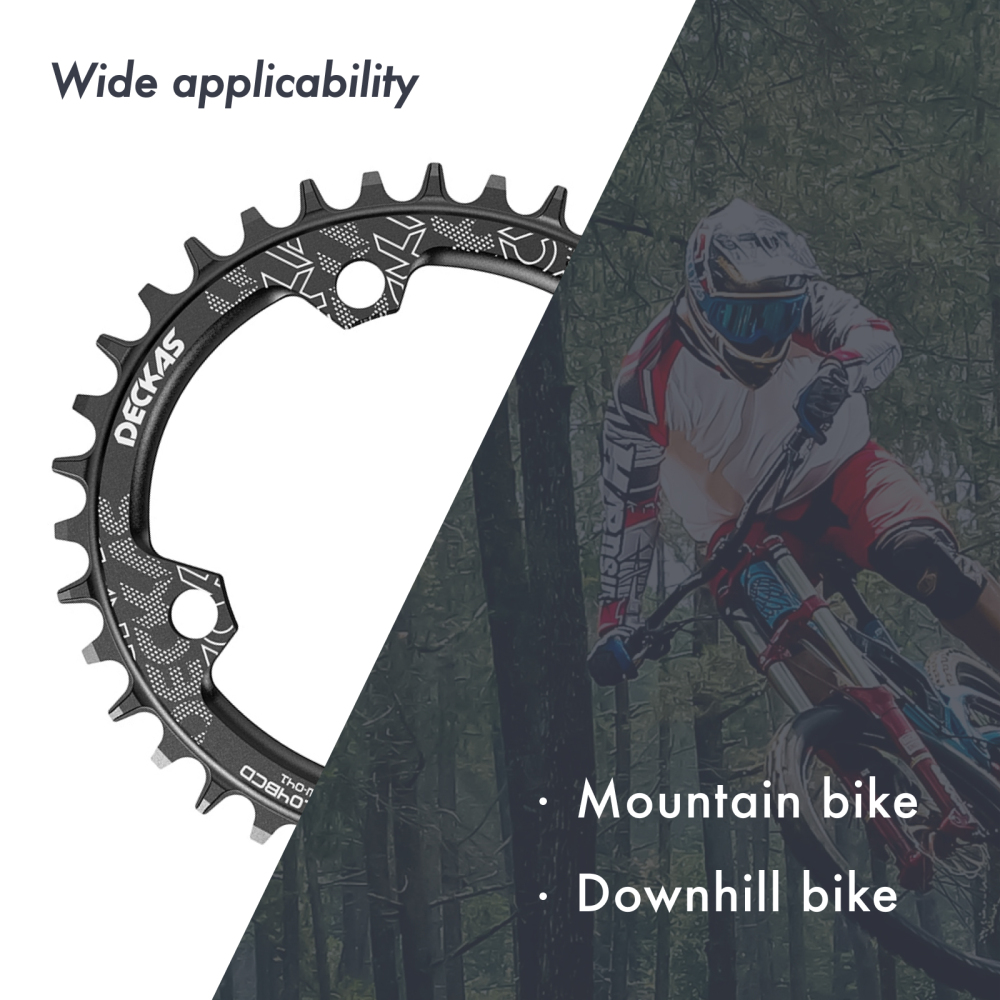 Deckas Round Bike Chainring 104BCD 30 32 34 36 40 42 44 46 48T 50 52 Tooth MTB Bike Mountain Bike Chain Ring Chainwheel 104 Bcd