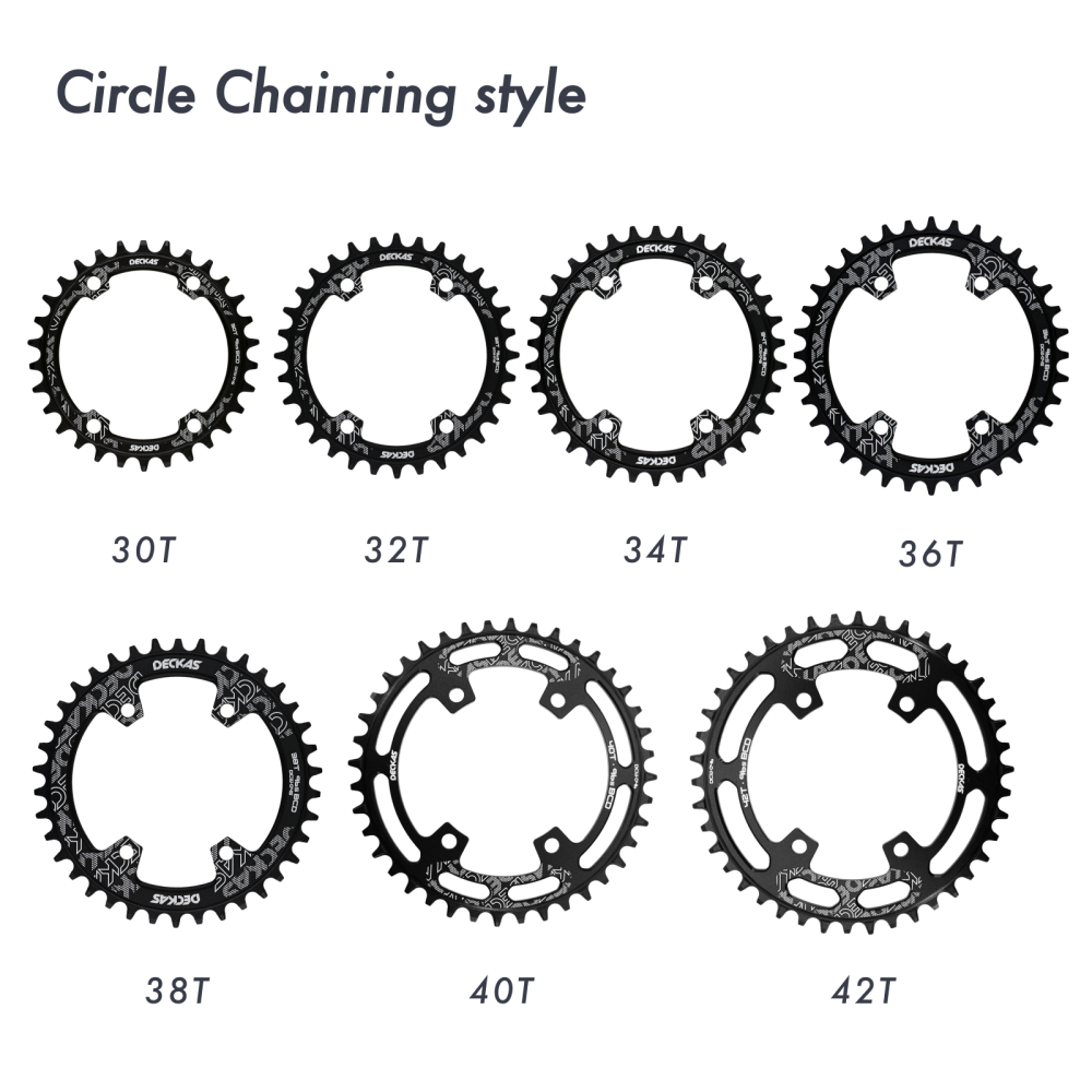 Deckas 96BCD Chainring 30T-42T Round Narrow Wide for Shimano M7000 M8000 M9000 M4100 M5100 MTB Bike 1x 9/10/11/12 Speed